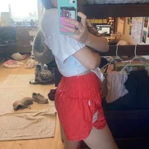 NWT free people neon red the way home shorts!!!✨